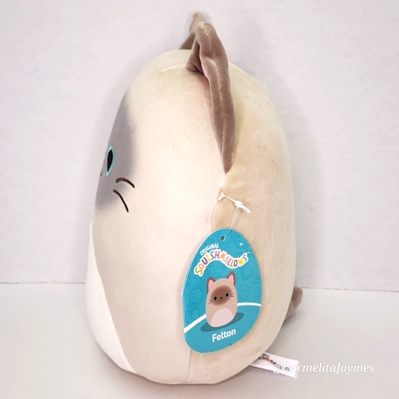 GAVE AS FREE GIFT W ORDER 🎁FELTON 😺 10" Siamese Tan Cat Squishmallow NWT - Picture 2 of 8